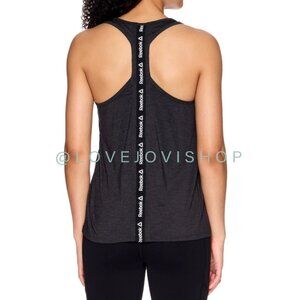 Athleisure | Reebok Racer Back Tank w Logo Tape Track Stripe Detail in Back | M